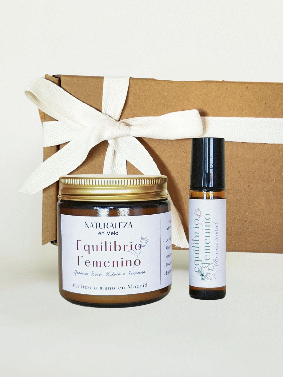 Ritual Cíclica: vela y rollon de aromaterapia