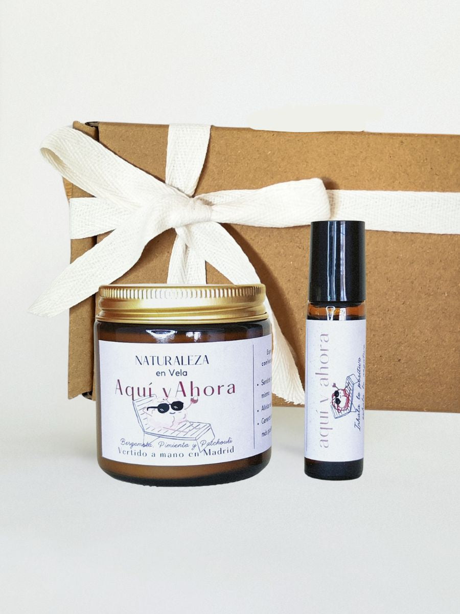 Ritual Enraizamiento: vela y rollon de aromaterapia