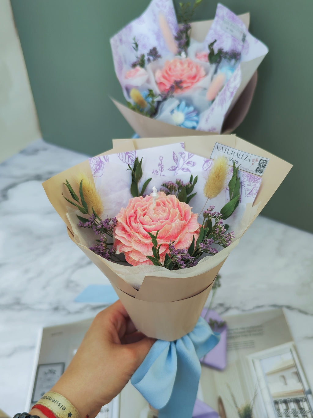 Wax Flower Bouquet: Bridgerton 