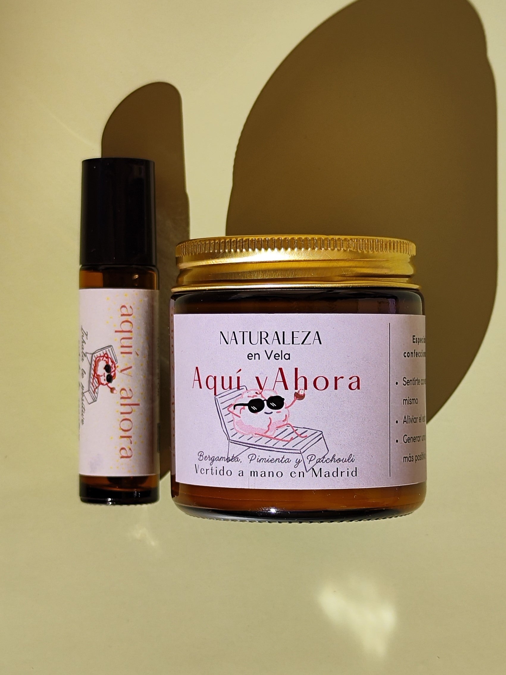 Aquí y Ahora vela de aromaterapia