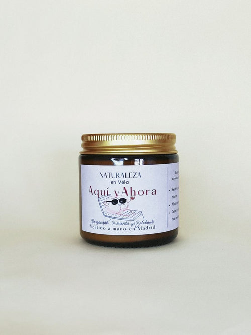 Aquí y Ahora vela de aromaterapia