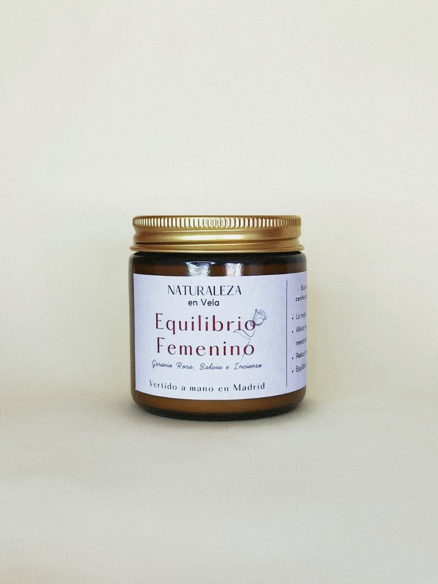 Equilibrio Femenino vela de aromaterapia