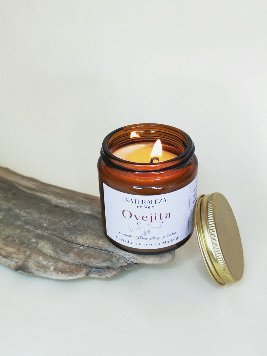 Ovejita vela de aromaterapia